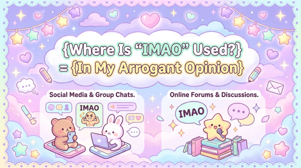 Where Is “IMAO” Used?